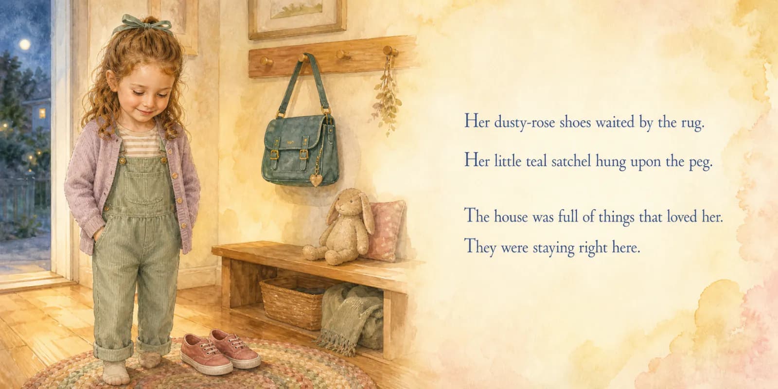 Personalized storybook inside spread 2 from Chloe the Brave and the Pocket Lantern starring Chloe